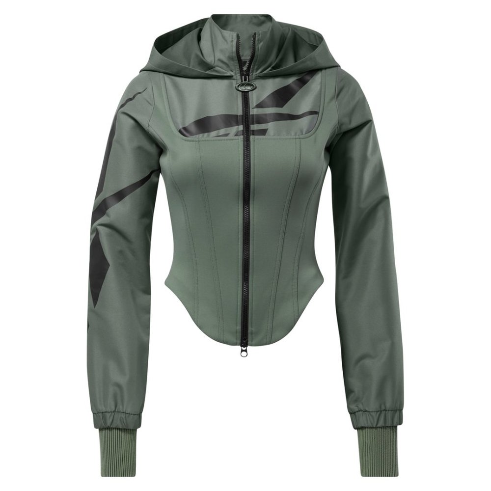 Women's Olive Green Zip-Front Active Jacket